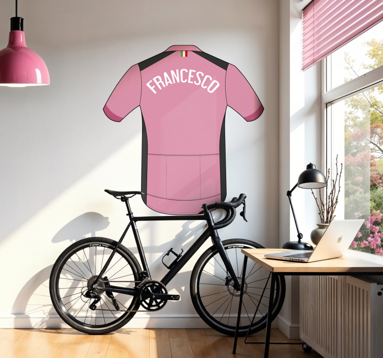 Vinilo ciclismo maglia rosa - TenVinilo