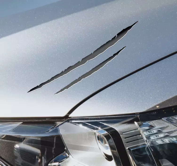 Pegatina coche efecto arañazo 3D - TenVinilo