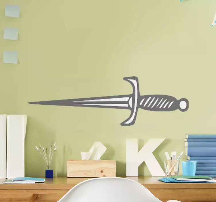 Vinilo contorno de daga estilizada - TenVinilo