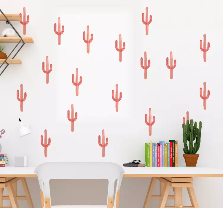 Pegatinas de cactus pequeños para decorar - TenVinilo