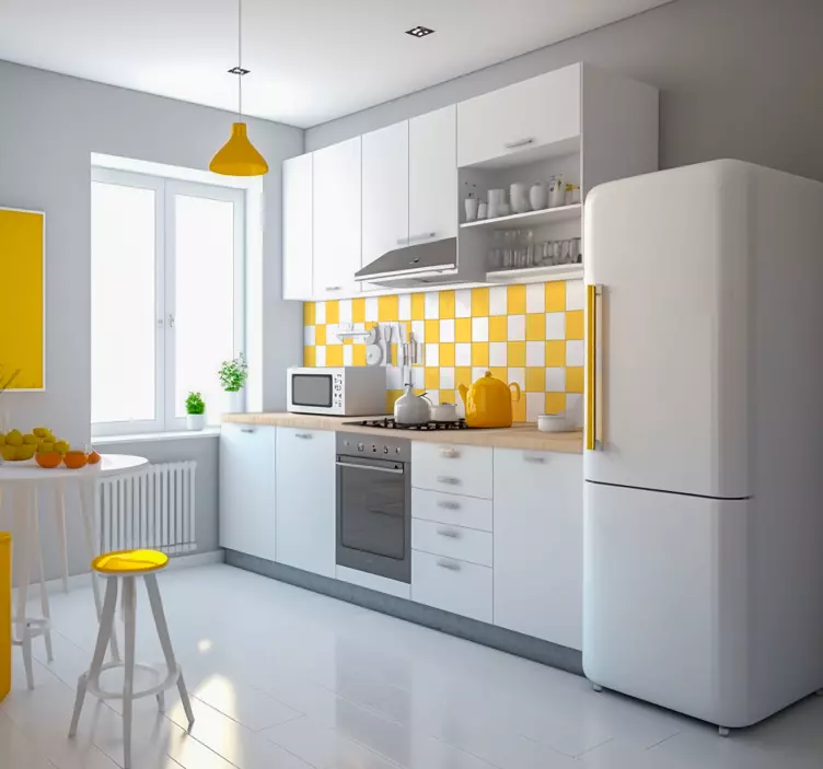 Vinilo color los azulejos monocromáticosLos azulejos monocromátic - TenVinilo