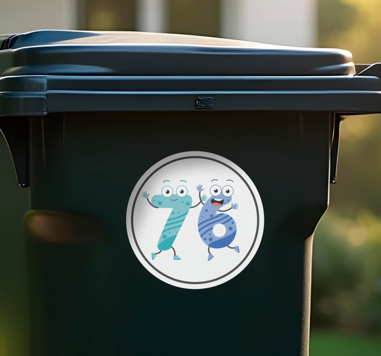 vinilo adhesivo colorida linda del envase de los números de la hi - TenVinilo