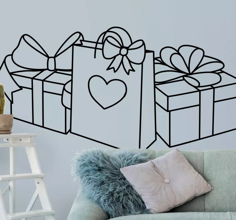 Pegatinas de navidad Juego de bolsas de papel de regalo y bolsas  - TenVinilo