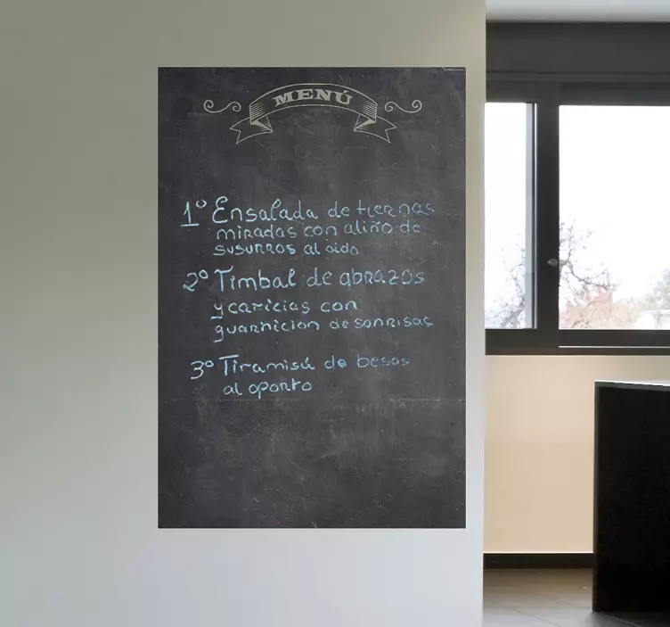 Vinilo pizarra menú rectangular - TenVinilo