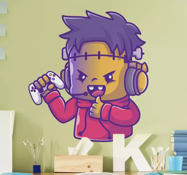 Vinilo videojuego de zombie gamer - TenVinilo