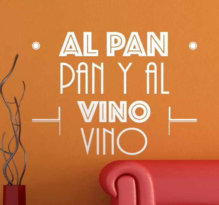 Vinilo decorativo al pan pan - TenVinilo