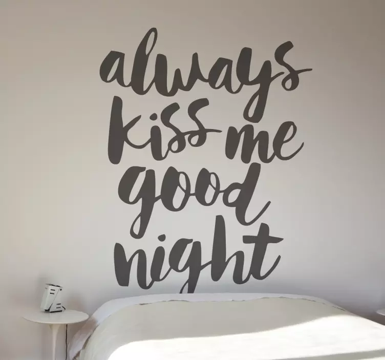 Vinilo decorativo always kiss me lettering - TenVinilo