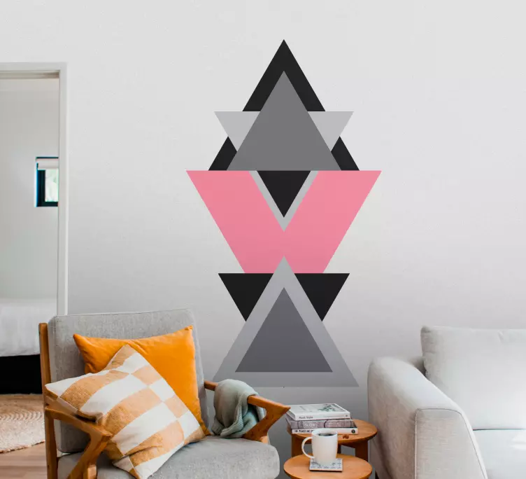 Vinilo arte Triángulos arte abstracto - TenVinilo