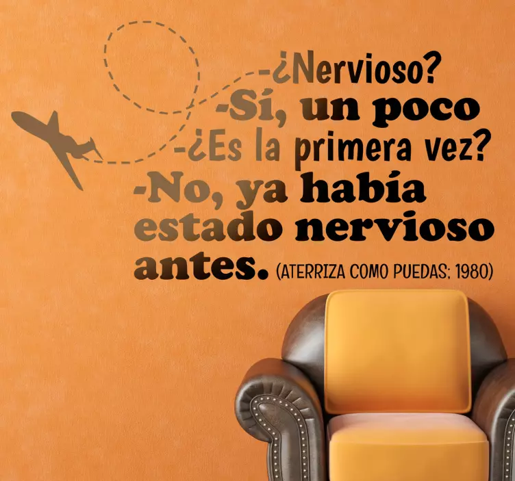 Vinilo decorativo aterriza como puedas - TenVinilo