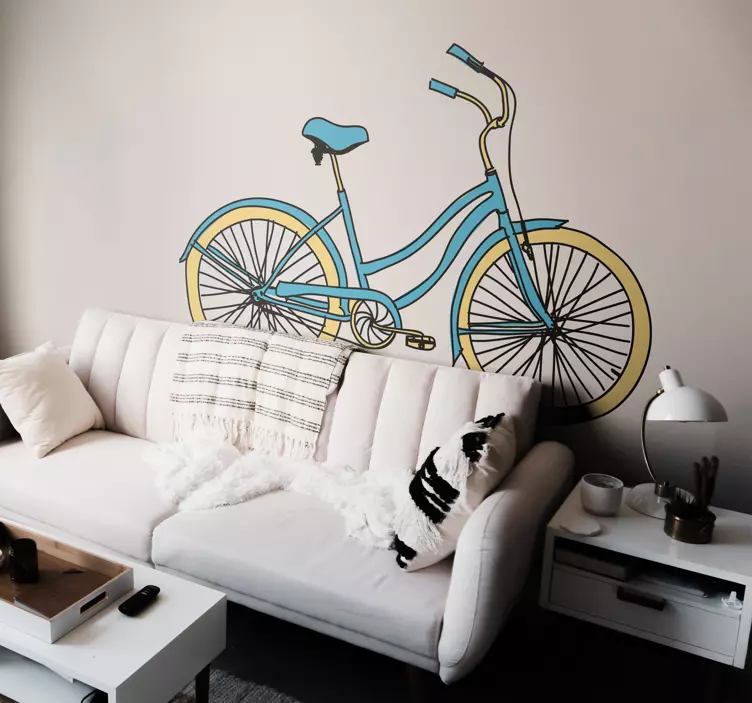Vinilo decorativo bicicleta de paseo - TenVinilo