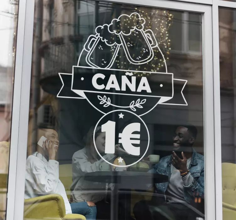Vinilo decorativo caña a un euro - TenVinilo