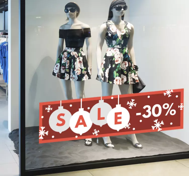 Vinilo decorativo cartel oferta navidad - TenVinilo