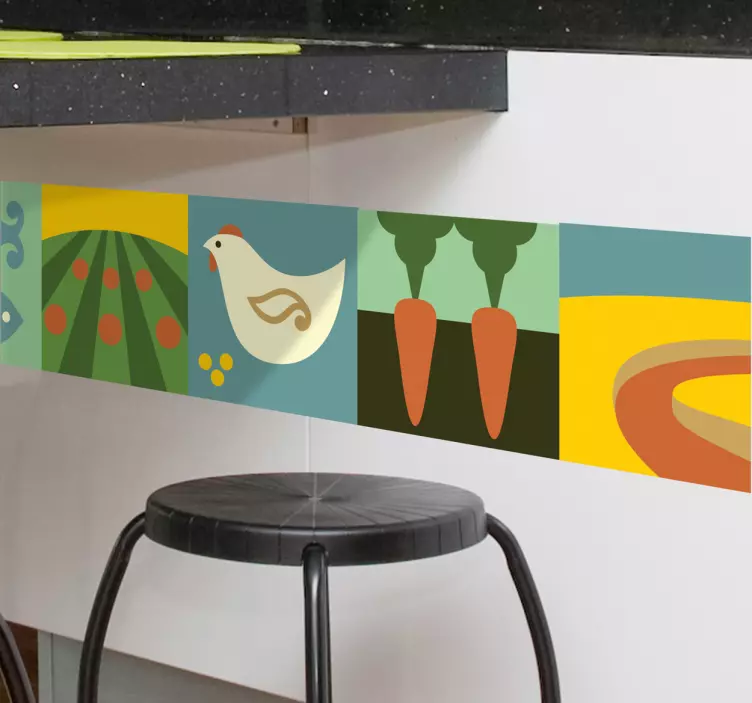 Vinilo decorativo cenefa ecológica - TenVinilo