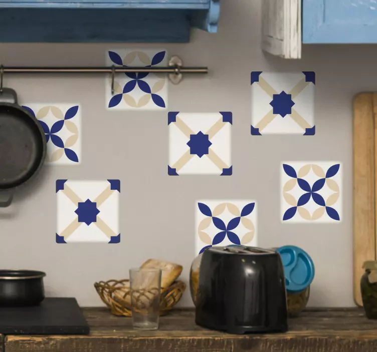 Azulejos adhesivos cerámica cocina - TenVinilo