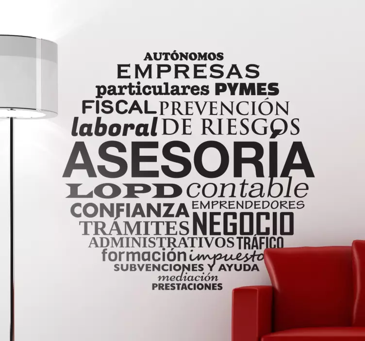 Vinilo frase conceptos asesoría - TenVinilo