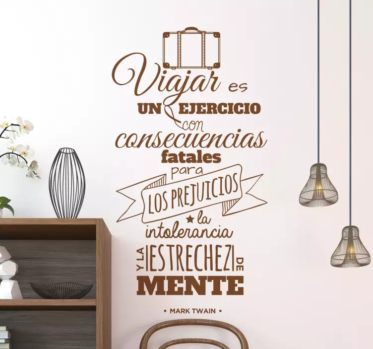 Vinilo decorativo consecuencias viajar - TenVinilo