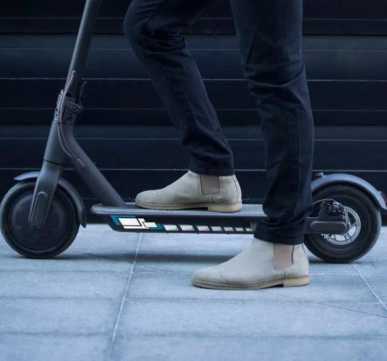 Vinilo cuadrado patinete cuadrados - TenVinilo