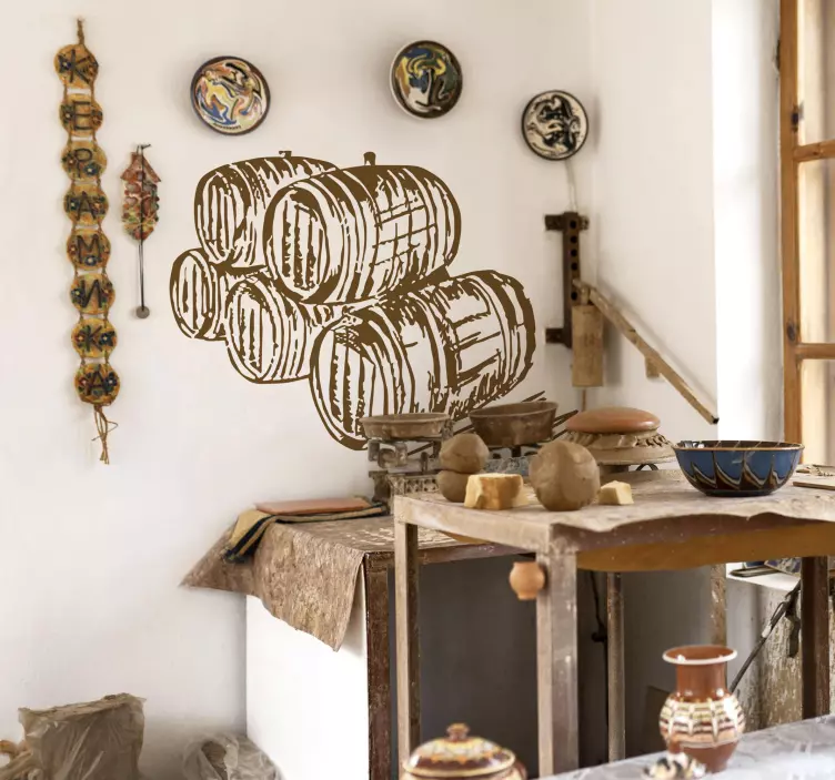 Vinilo para comedor cubas bodega - TenVinilo