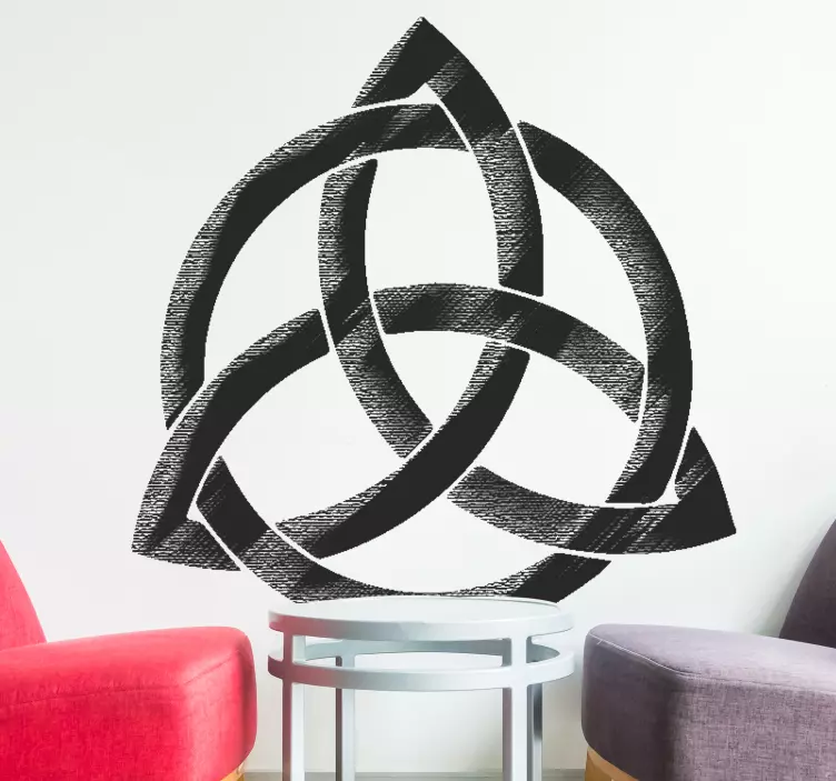 Vinilo pared de triqueta celta negro - TenVinilo