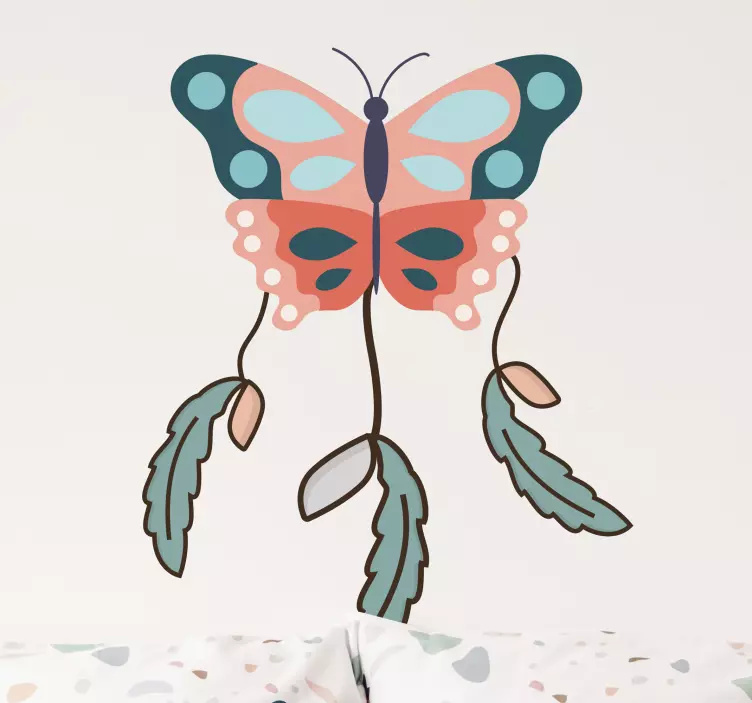 Vinilo Dreamcarcher con mariposa - TenVinilo
