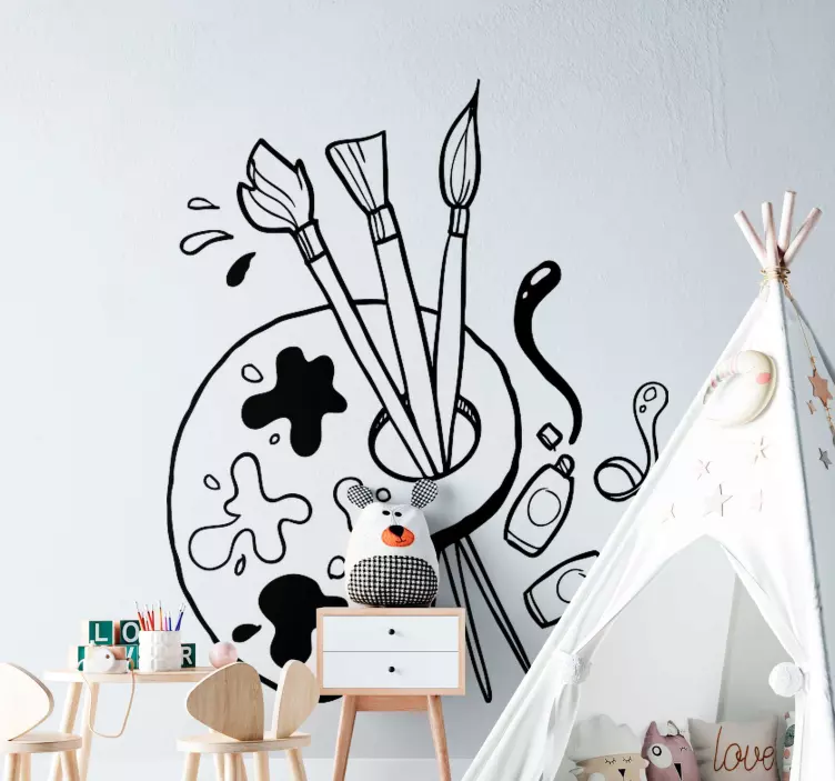 Vinilo educativo Paleta de pintura - TenVinilo