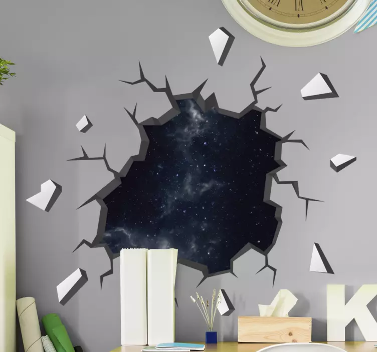 Vinilo pared efecto visual cielo nocturno - TenVinilo