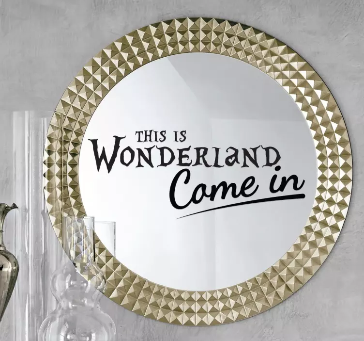 Vinilo decorativo espejo Wonderland - TenVinilo