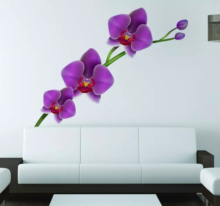 Vinilo decorativo flor orquidea - TenVinilo