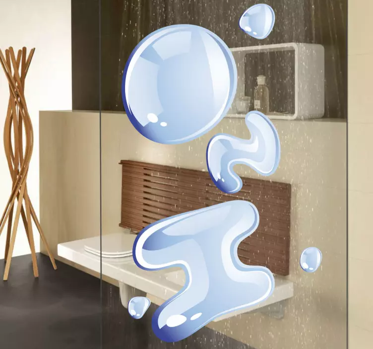 Vinilo decorativo H2O texto - TenVinilo