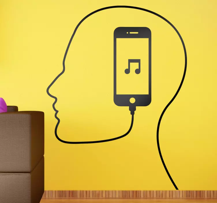 Vinilo decorativo hombre iTunes - TenVinilo