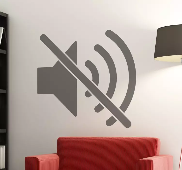 Vinilo decorativo icono silencio - TenVinilo