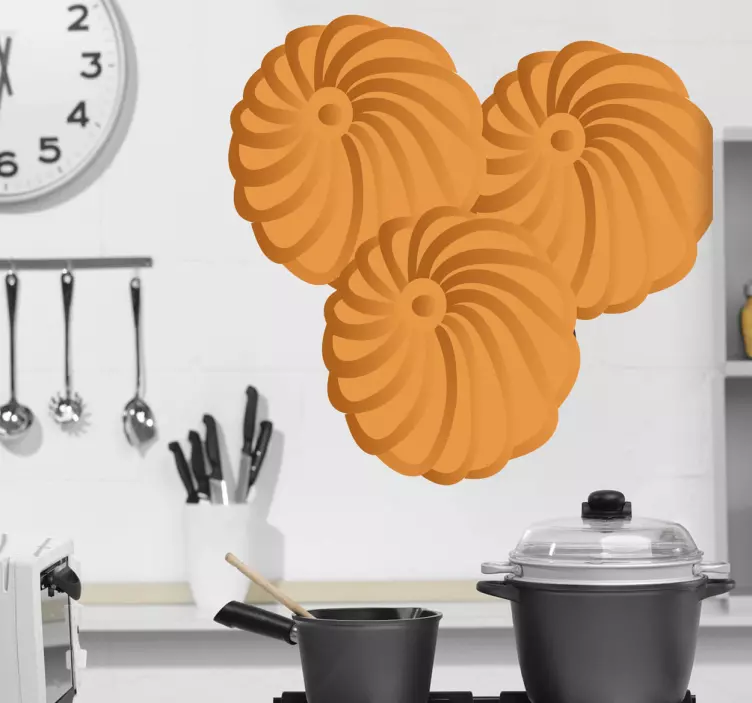 Vinilo decorativo ilustración galletas - TenVinilo