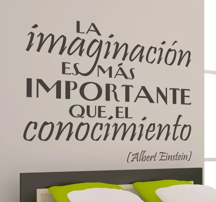 Vinilo decorativo imaginación Einstein - TenVinilo