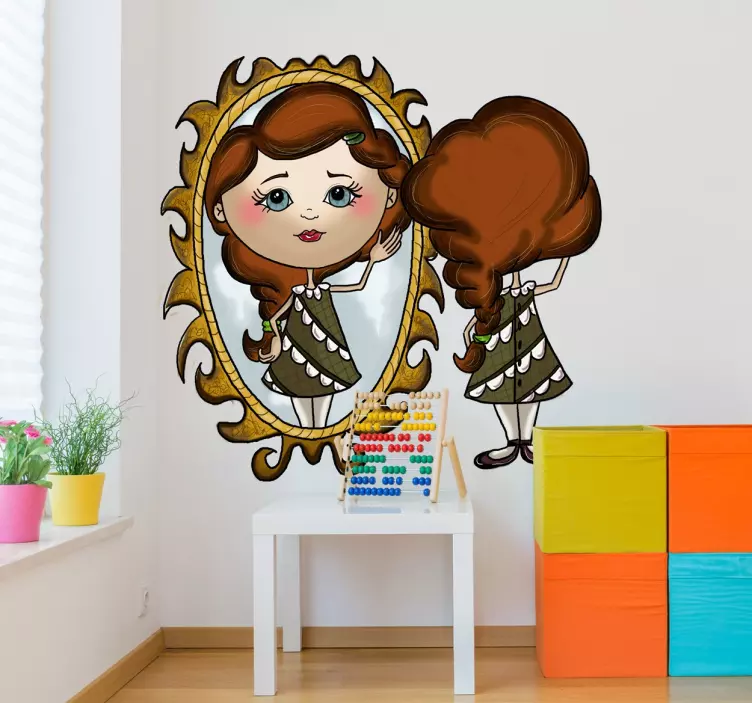 Vinilo decorativo infantil reflejo espejo - TenVinilo