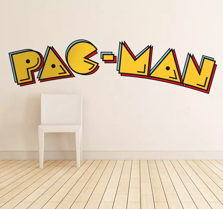 Vinilo decorativo logo Pacman - TenVinilo