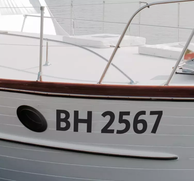 Vinilo marinero registro de embarcaciones personalizables - TenVinilo