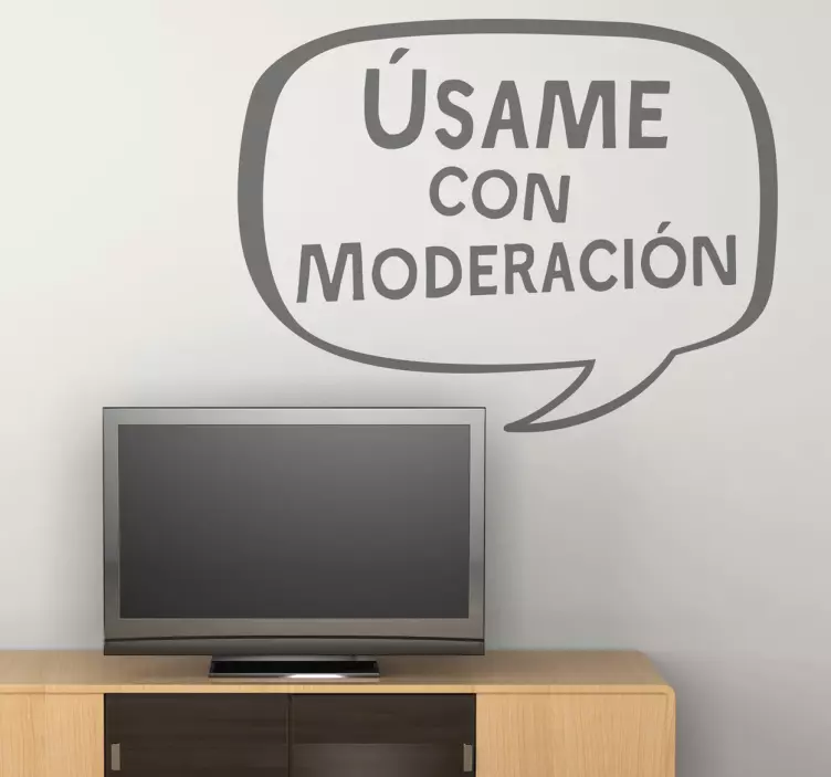 Vinilo decorativo moderacion television - TenVinilo