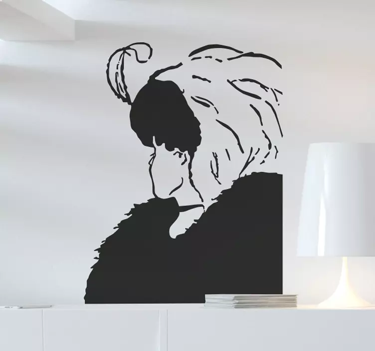 Vinilo decorativo mujer vieja o joven - TenVinilo