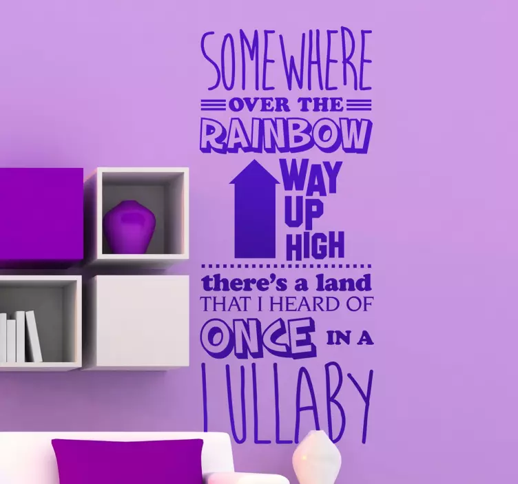 Vinilo decorativo over the rainbow - TenVinilo
