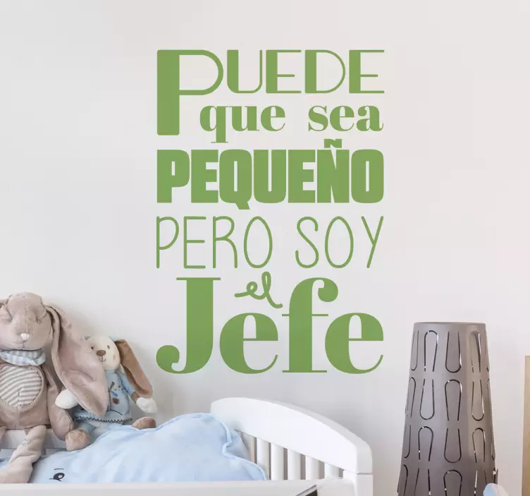 Vinilo decorativo pequeño jefe - TenVinilo