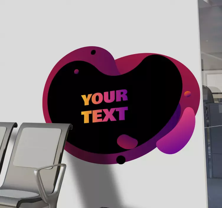 Vinilo personalizable Fluido degradado logo oscuro - TenVinilo