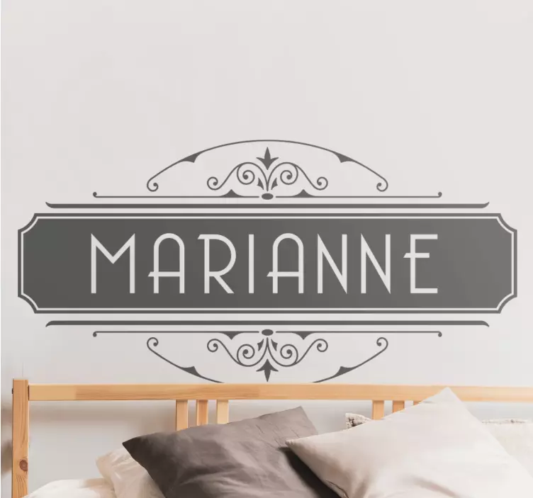 Vinilo personalizable Nombre personalizado ornamental - TenVinilo