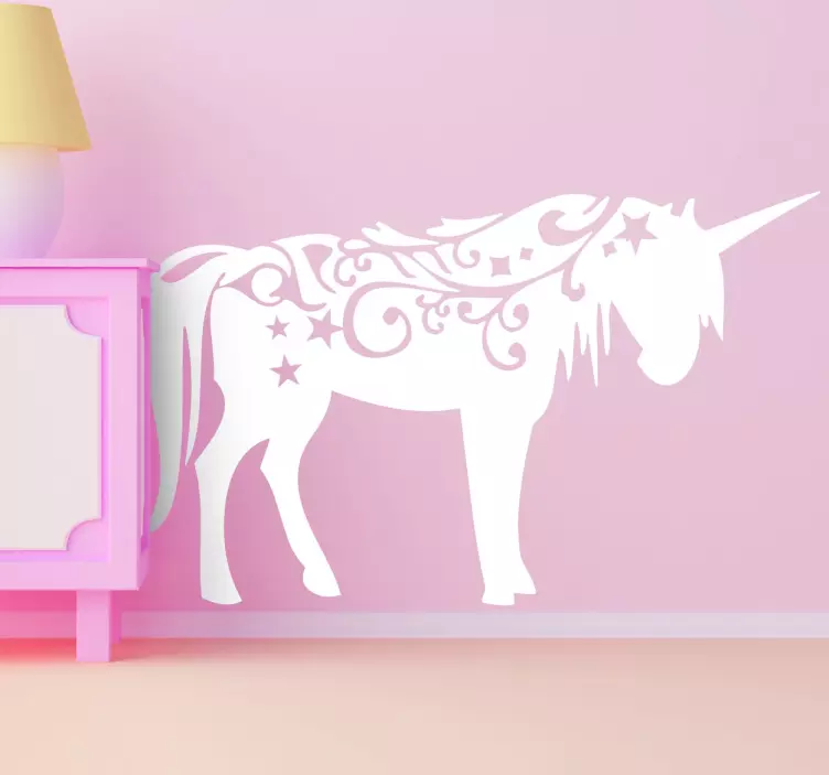 Vinilo infantil decorativo pony unicornio - TenVinilo