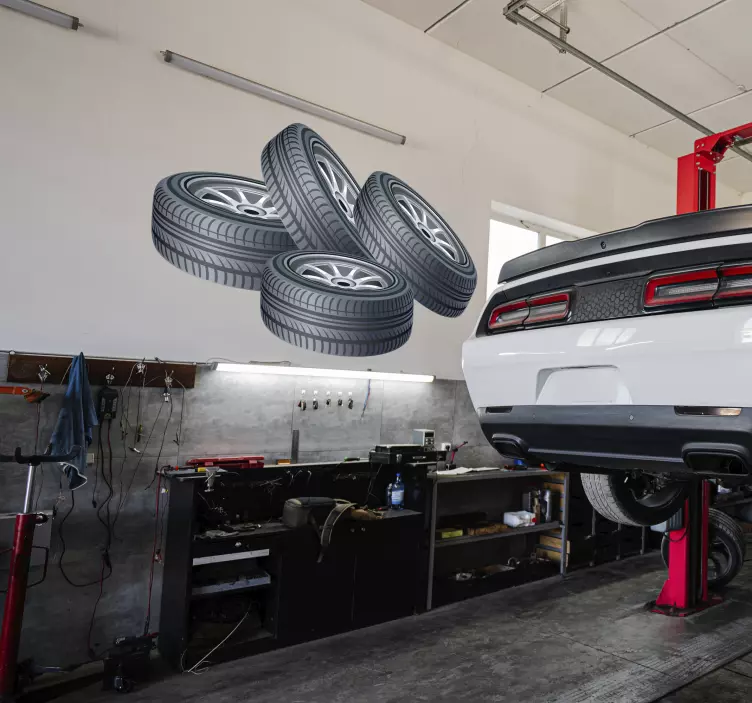 Vinilo decorativo ruedas - TenVinilo