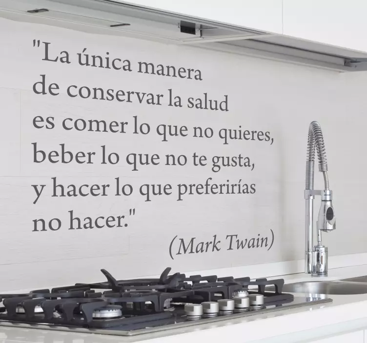 Vinilo decorativo sobre la comida - TenVinilo