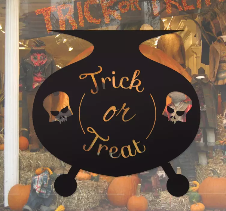 Vinilo decorativo trick or treat - TenVinilo