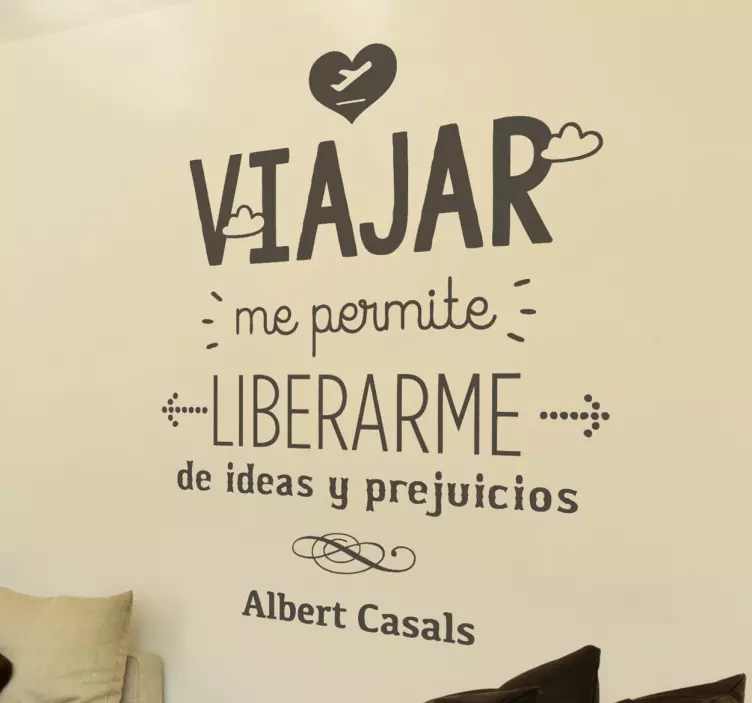 Vinilo decorativo viajar Albert Casals - TenVinilo