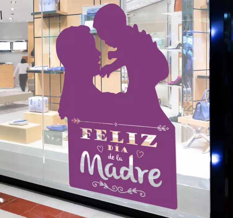 Vinilo día de la madre silueta - TenVinilo