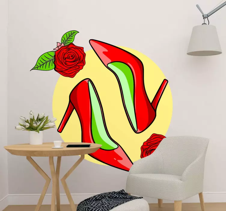 Vinilo efecto textura tacones altos con estilo - TenVinilo