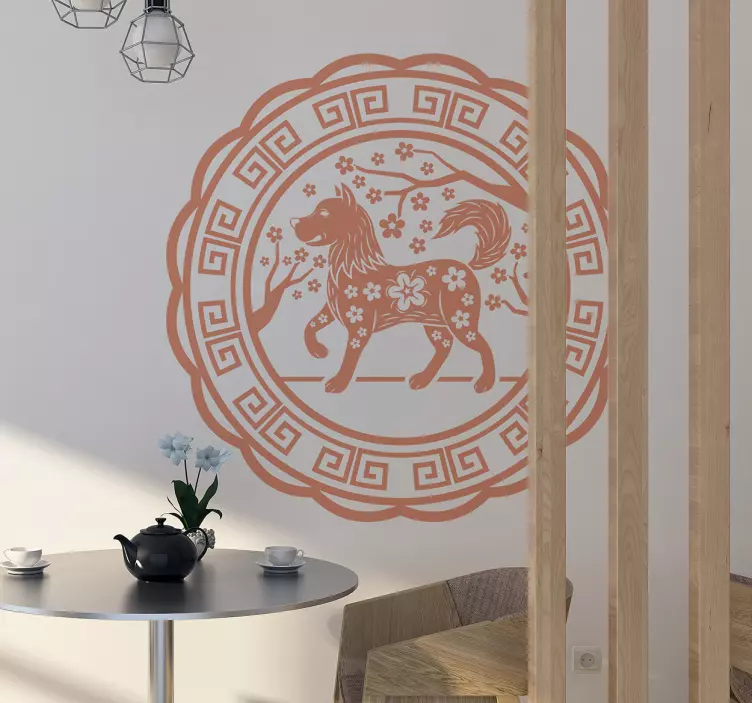 Vinilo elegante silueta canina - TenVinilo